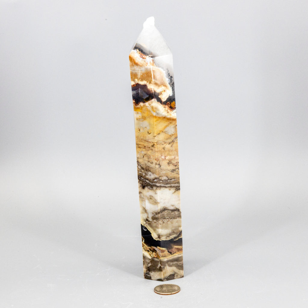 Volcano Agate Crystal Tower – XL UV Reactive