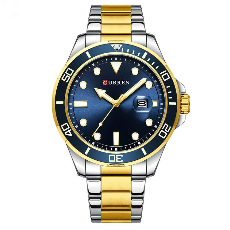 Men's large dial calendar watch Pi-Mart