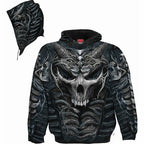SKULL ARMOUR - Allover Hoody Black - SJB-DIAMOND ELITES