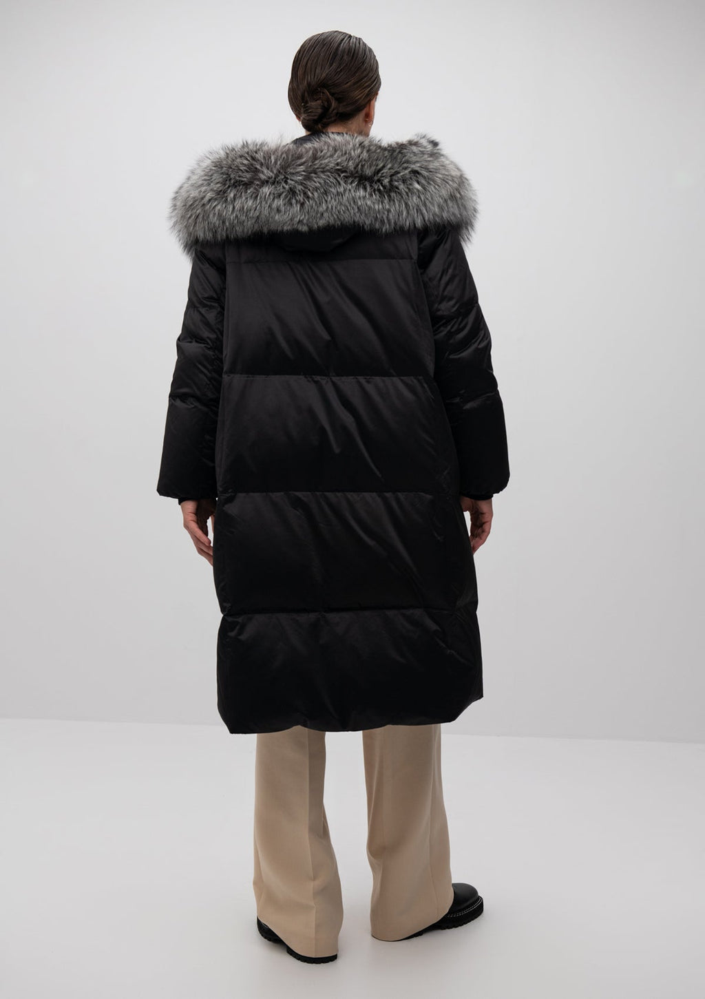 Charlotte Genuine Silver Fox Down Parka - SJB-DIAMOND ELITES