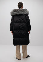 Charlotte Genuine Silver Fox Down Parka - SJB-DIAMOND ELITES