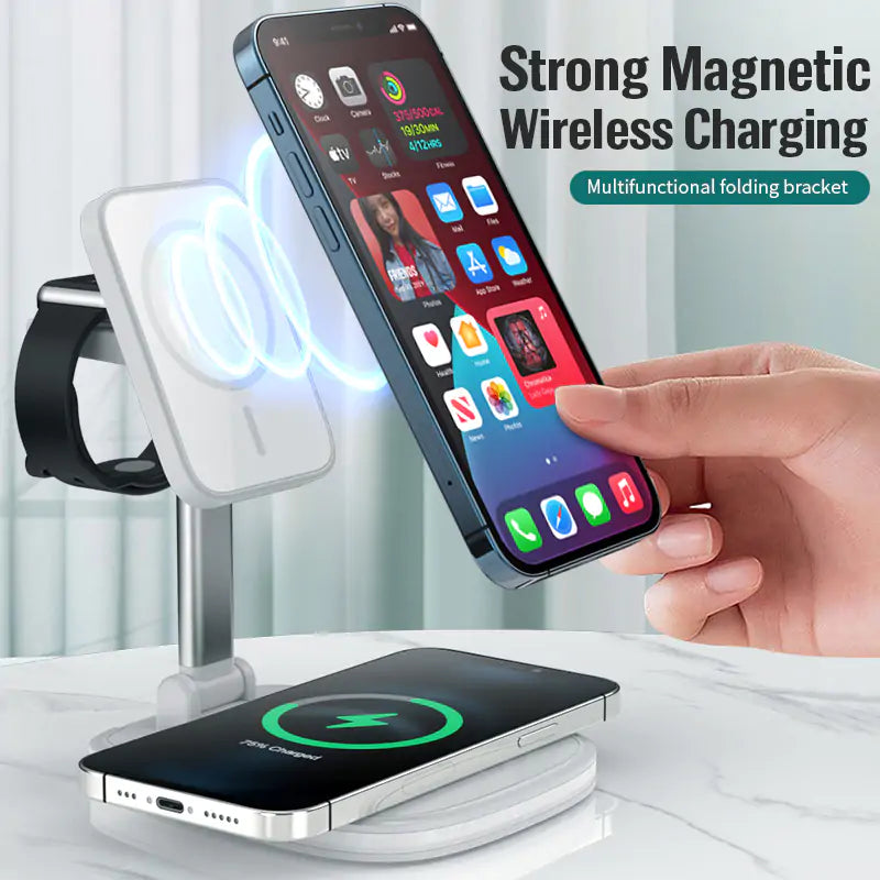 3in1 Magnetic Folding Wireless Charger Pi-Mart
