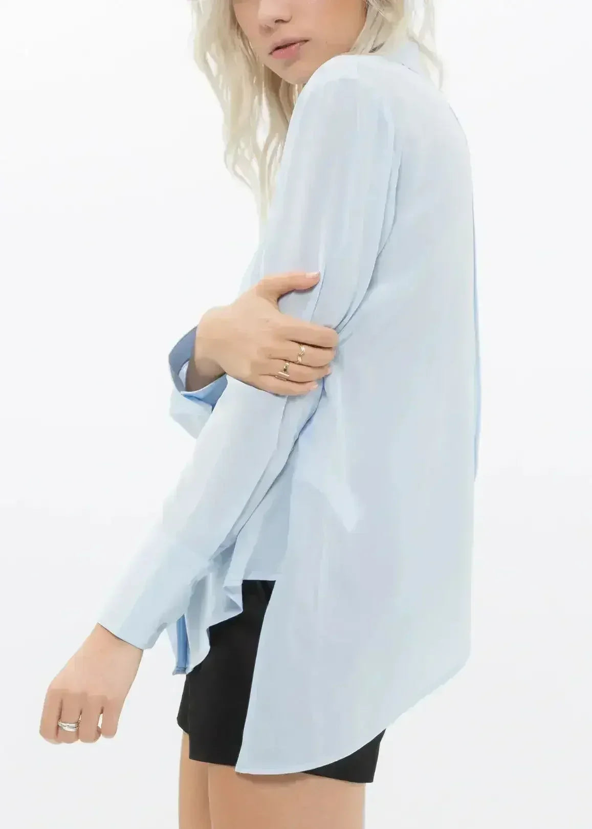 Women's Sheer Placket Hi Low Stylish Blouse | Femstylo - SJB-DIAMOND ELITES