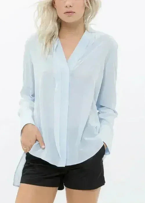Women's Sheer Placket Hi Low Stylish Blouse | Femstylo - SJB-DIAMOND ELITES