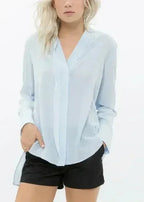 Women's Sheer Placket Hi Low Stylish Blouse | Femstylo - SJB-DIAMOND ELITES