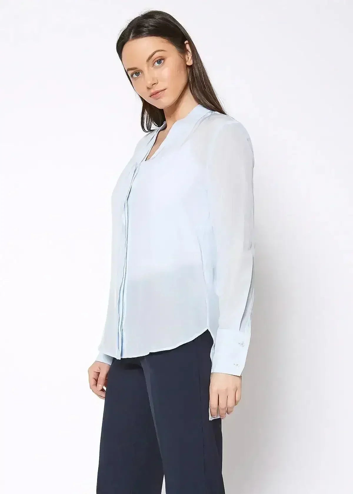 Women's Sheer Placket Hi Low Stylish Blouse | Femstylo - SJB-DIAMOND ELITES