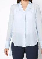 Women's Sheer Placket Hi Low Stylish Blouse | Femstylo - SJB-DIAMOND ELITES