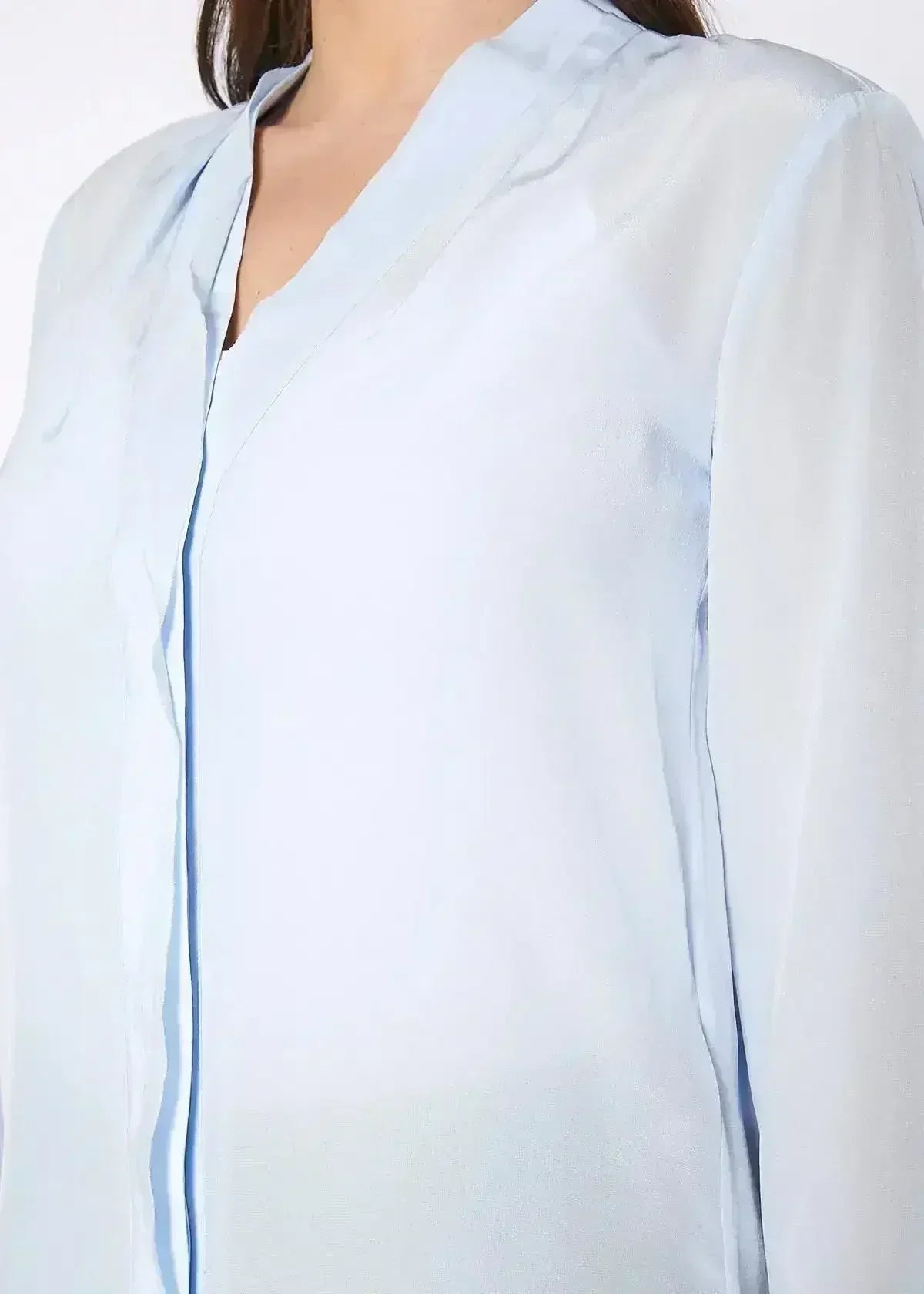 Women's Sheer Placket Hi Low Stylish Blouse | Femstylo - SJB-DIAMOND ELITES