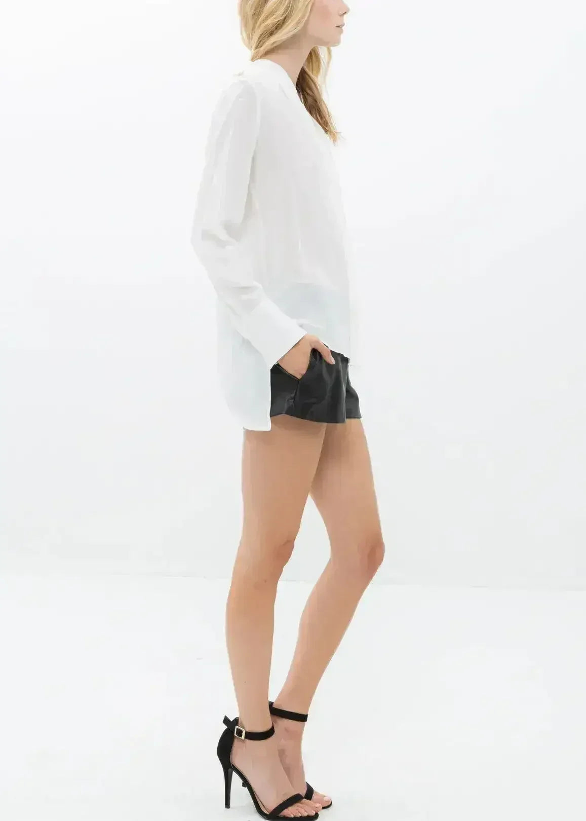 Women's Sheer Placket Hi Low Stylish Blouse | Femstylo - SJB-DIAMOND ELITES