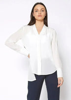 Women's Sheer Placket Hi Low Stylish Blouse | Femstylo - SJB-DIAMOND ELITES