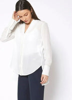Women's Sheer Placket Hi Low Stylish Blouse | Femstylo - SJB-DIAMOND ELITES