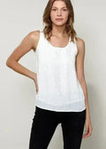 Embellished Accent Sleeveless Top In Ivory - SJB-DIAMOND ELITES