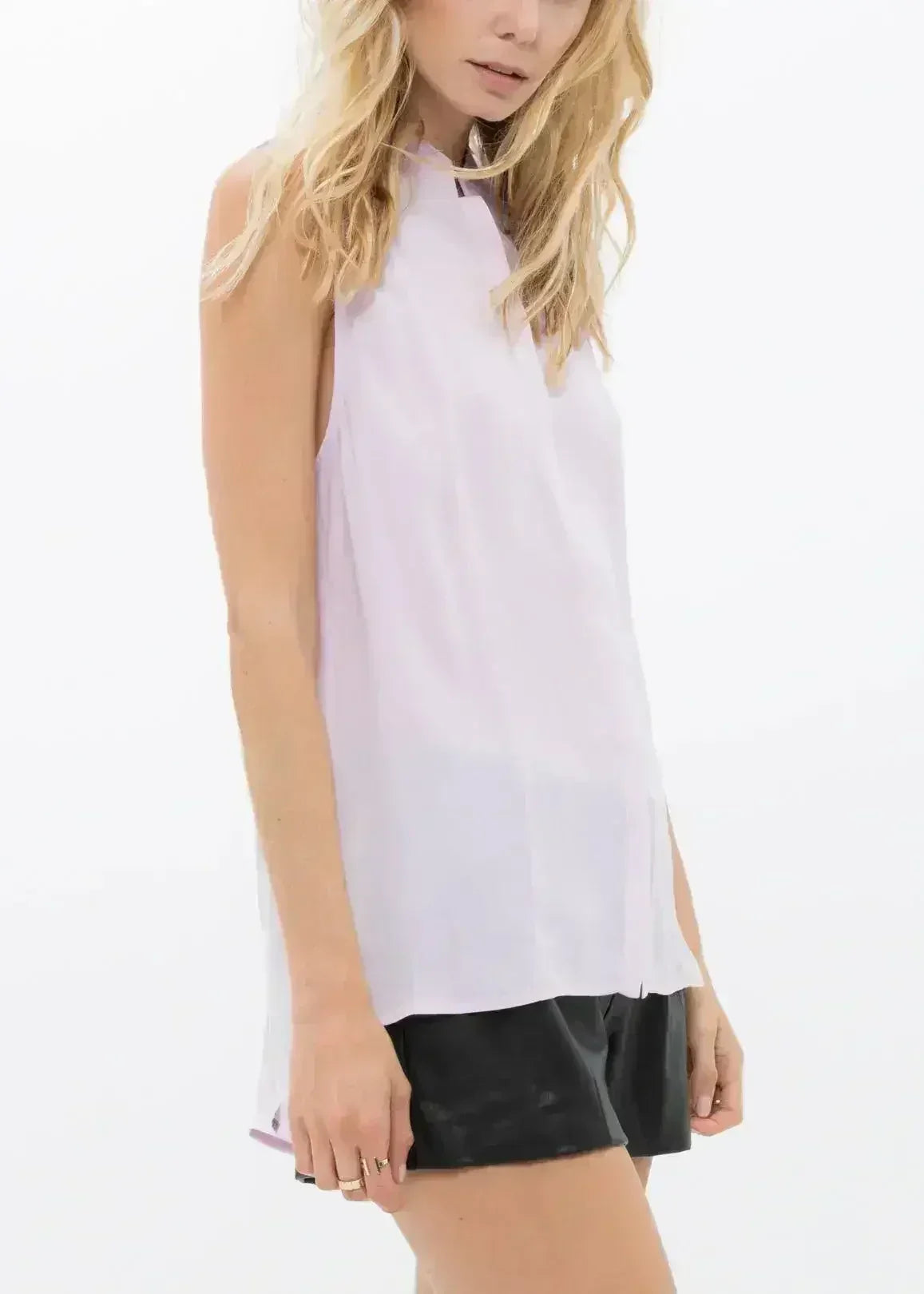 Women's Stand Collar Sleeveless Blouse | Femstylo - SJB-DIAMOND ELITES
