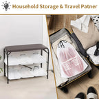 20 Pack Shoe Bags for Travel, 15.7" x 11.8" Clear Travel Shoe Bags for Packing, Large Waterproof Portable Drawstring Travel Shoe Storage Bag Travel Essentials Women for and Men Pi-Mart