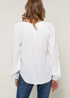 Women's Lace Up Blouse Office Style | Femstylo - SJB-DIAMOND ELITES
