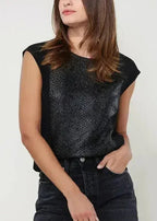 Ro & De Women's Snake Skin Print Cap Sleeve Top - SJB-DIAMOND ELITES