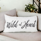 Wild At Heart Double-Sided Canvas Decorative Pillow 22x12 Accent Throw Pillow BandsCo Straps