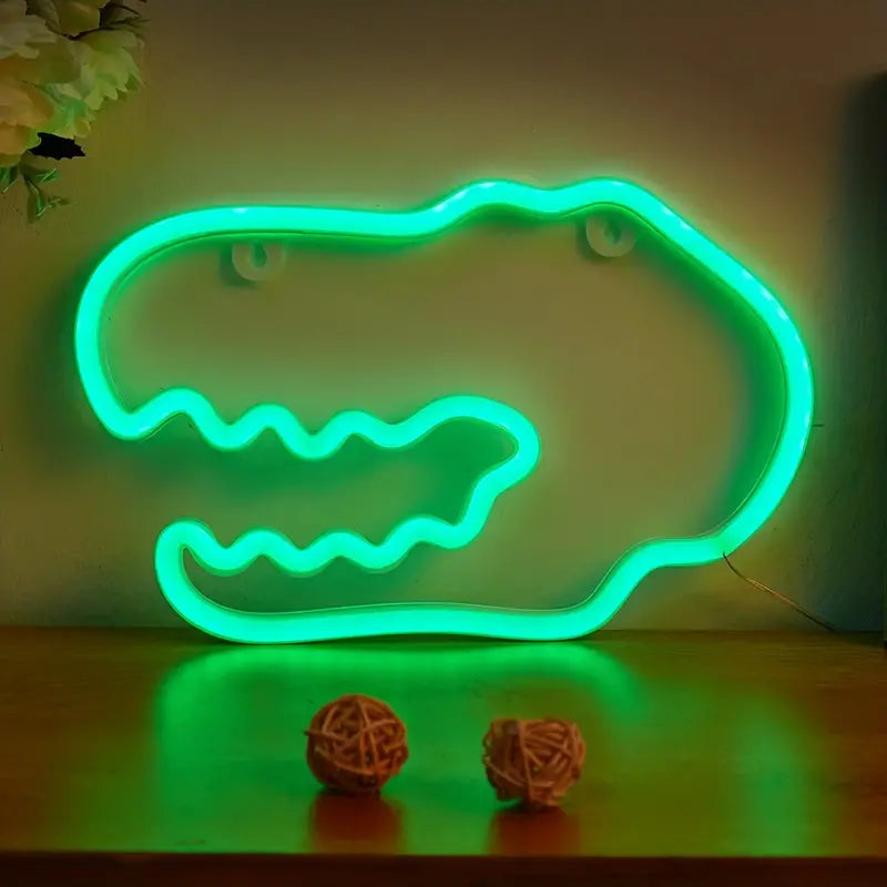 Dinosaur Shaped LED Neon Sign for Home Decor Lootquake LLC