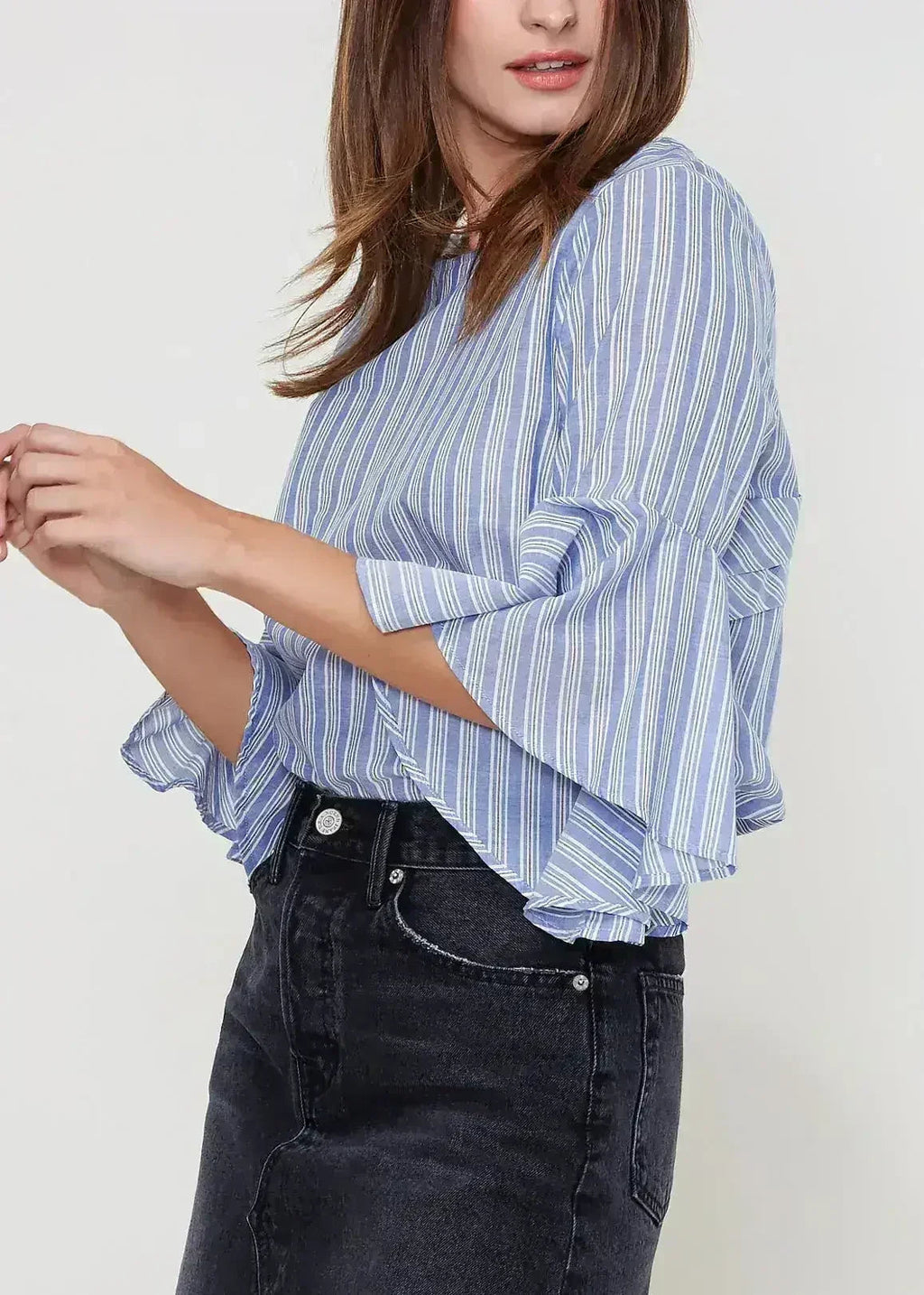 Women's 3/4 Bell Sleeve Knot Back Top - SJB-DIAMOND ELITES