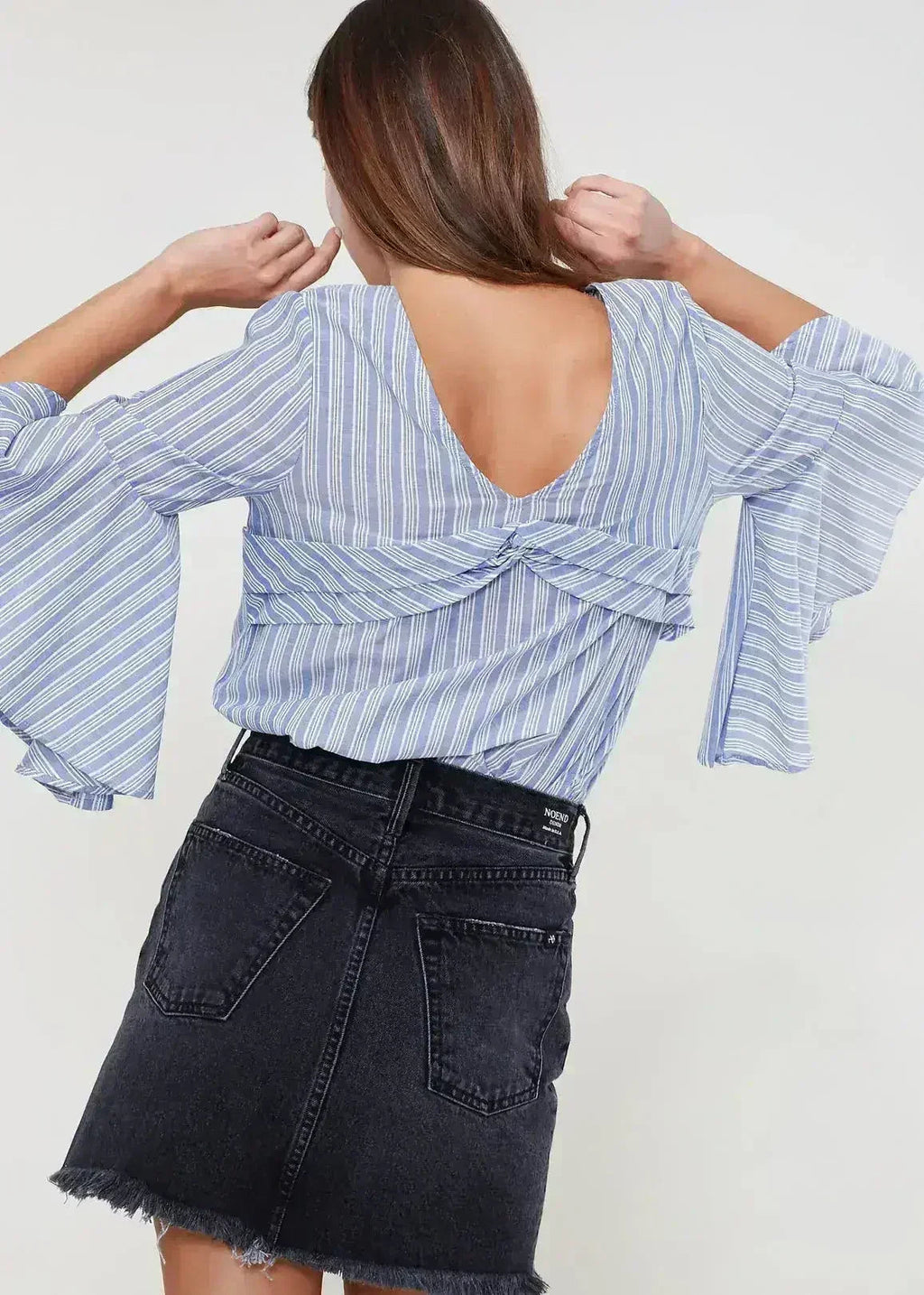 Women's 3/4 Bell Sleeve Knot Back Top - SJB-DIAMOND ELITES