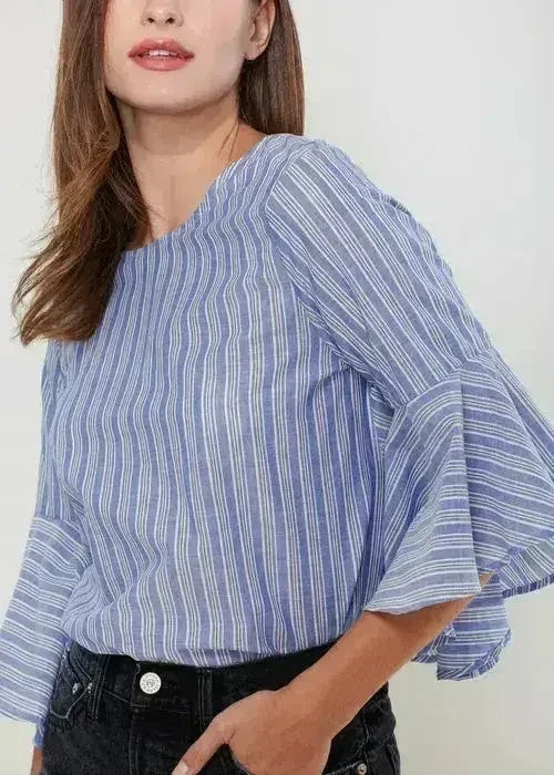 Women's 3/4 Bell Sleeve Knot Back Top - SJB-DIAMOND ELITES