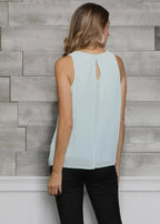 Women's Sleeveless Slit Round Neck Blouse | Femstylo - SJB-DIAMOND ELITES