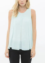 Women's Sleeveless Slit Round Neck Blouse | Femstylo - SJB-DIAMOND ELITES