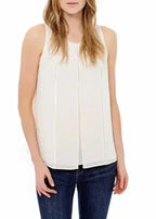 Women's Sleeveless Slit Round Neck Blouse | Femstylo - SJB-DIAMOND ELITES
