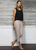 Women's Surplice Sleeveless Blouse In Black | Femstylo - SJB-DIAMOND ELITES