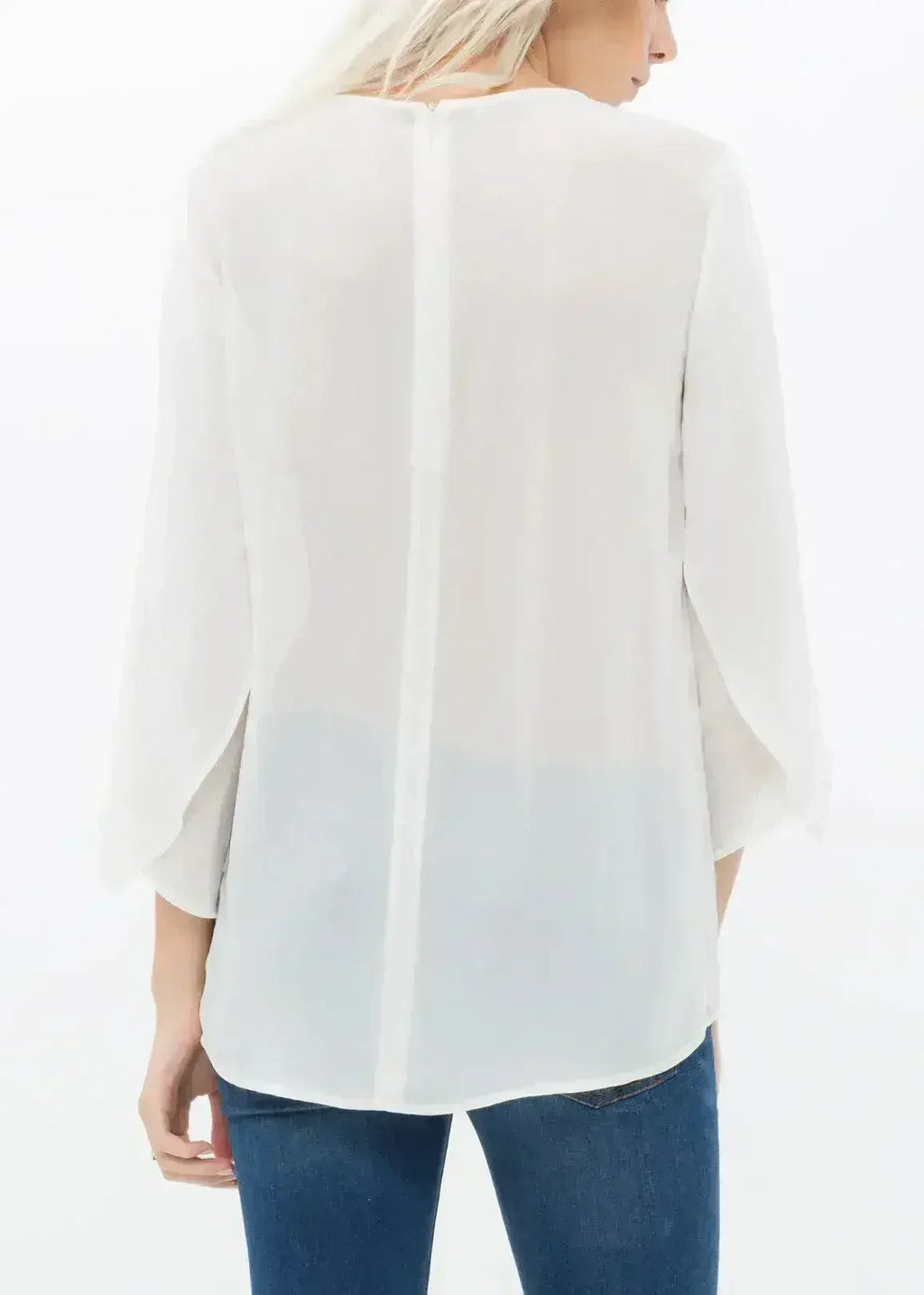 Blush & Cream Cross Hem Blouse For Women | Femstylo - SJB-DIAMOND ELITES