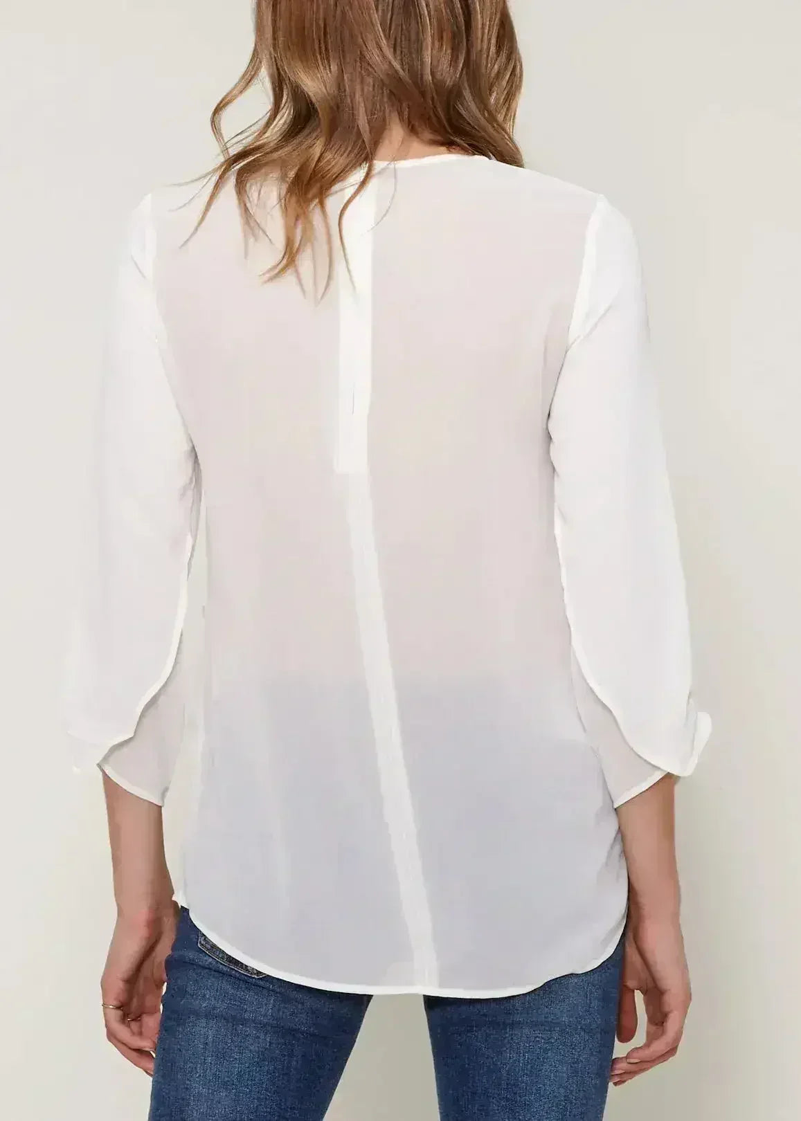 Blush & Cream Cross Hem Blouse For Women | Femstylo - SJB-DIAMOND ELITES