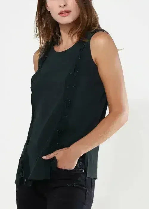 Women's Sleeveless Lace Up Top - SJB-DIAMOND ELITES