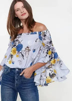 Women's Bell Sleeve Off The Shoulder Top - SJB-DIAMOND ELITES