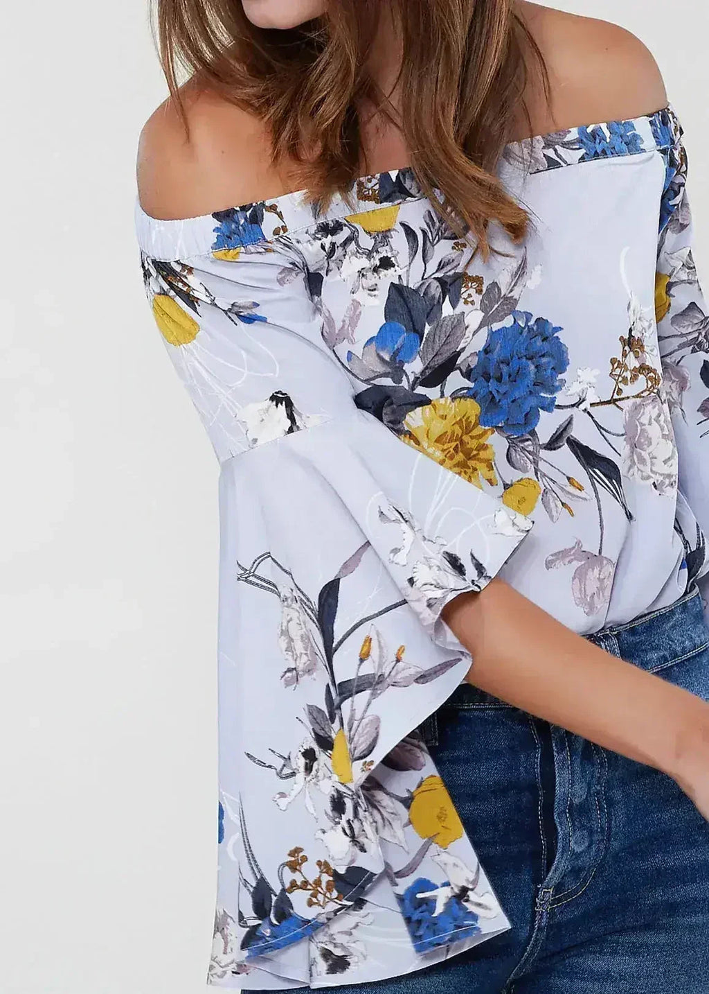 Women's Bell Sleeve Off The Shoulder Top - SJB-DIAMOND ELITES