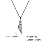 Unisex Stainless Steel Hollow Map Necklaces Lootquake LLC