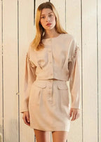 Women's Tencel Crop Top - Drop Shoulder & Ruffled Detail - SJB-DIAMOND ELITES