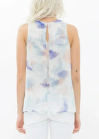 Women's Sleeveless Slit Blouse In Water Color | Femstylo - SJB-DIAMOND ELITES