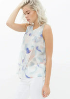 Women's Sleeveless Slit Blouse In Water Color | Femstylo - SJB-DIAMOND ELITES
