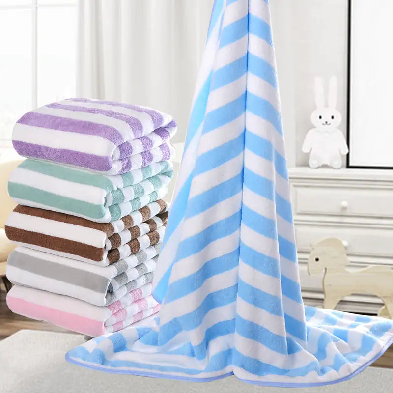 Coral Velvet Bath Towels Pi-Mart