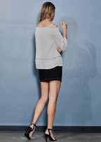 Women's Smocked Off Shoulder Lace Top - SJB-DIAMOND ELITES