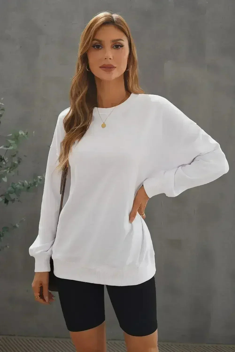White Oversized Sweatshirt - SJB-DIAMOND ELITES