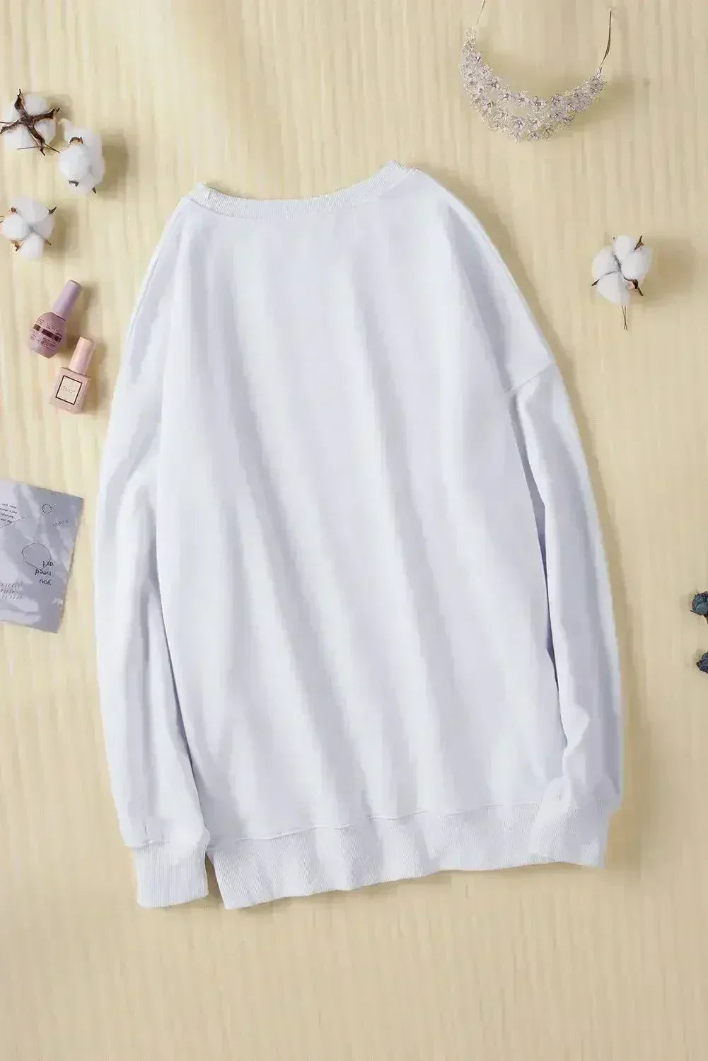 White Oversized Sweatshirt - SJB-DIAMOND ELITES