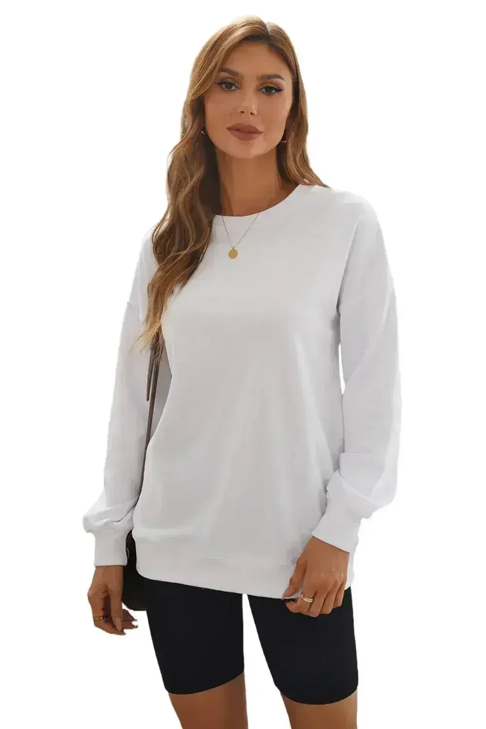 White Oversized Sweatshirt - SJB-DIAMOND ELITES