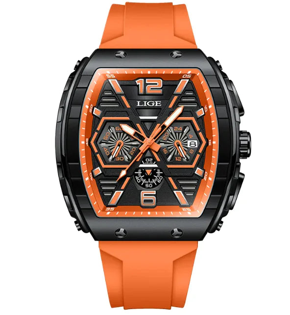 LIGE Men's Elite Sport Waterproof Quartz Watch with Luminous Dial Pi-Mart