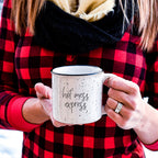 Hot Mess Express Oversized Campfire Mug Black Rim Limited Edition, Double-Sided BandsCo Straps