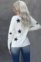 Turtleneck Star Print Sweater - SJB-DIAMOND ELITES