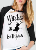 Witches Be Trippin Halloween Baseball Tee - SJB-DIAMOND ELITES