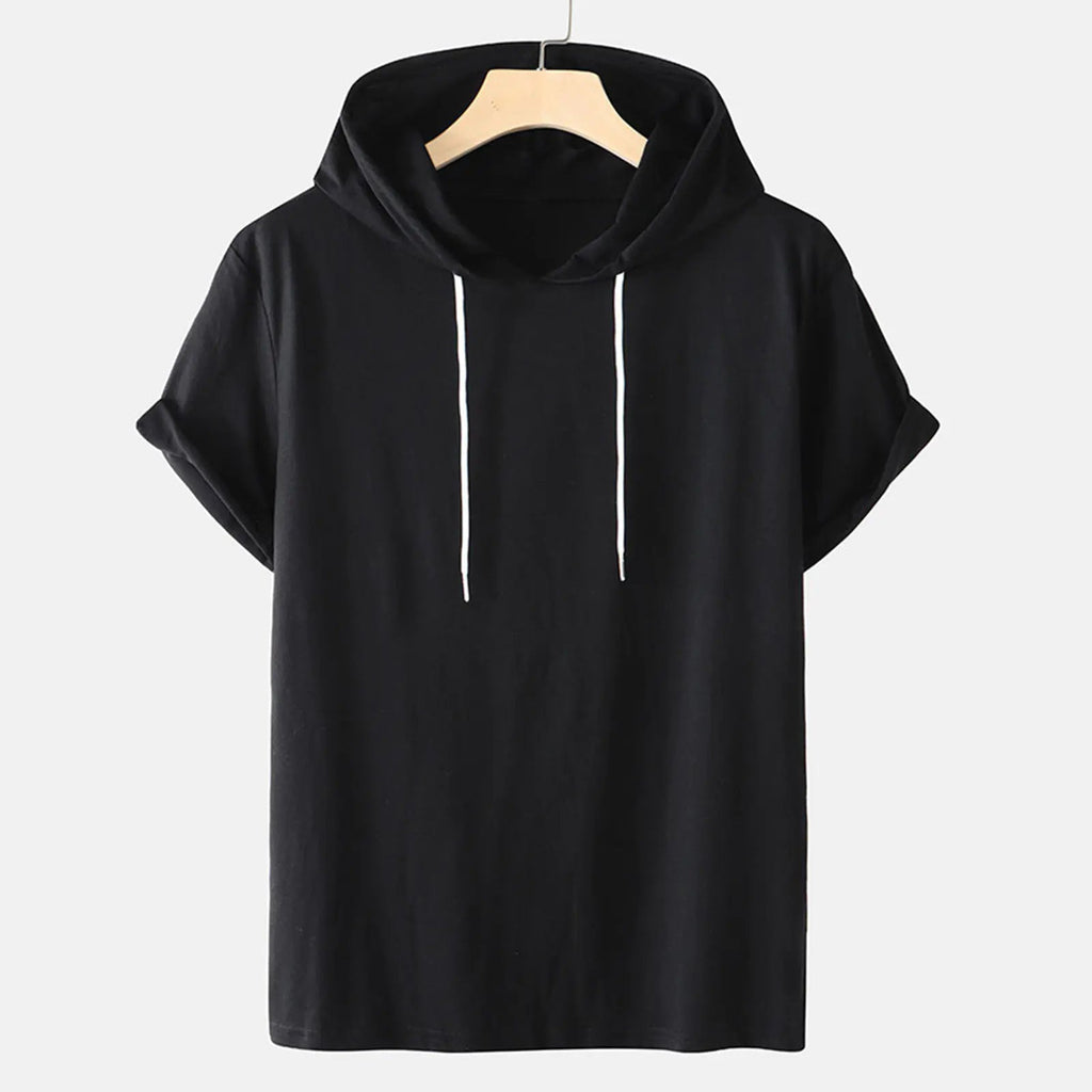 Plus Size Men's Hooded T-Shirts with Drawstring (Summer) Lootquake LLC