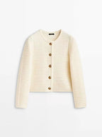 Women's Knitted Cardigan - Retro Long Sleeve Button Casual Top - SJB-DIAMOND ELITES