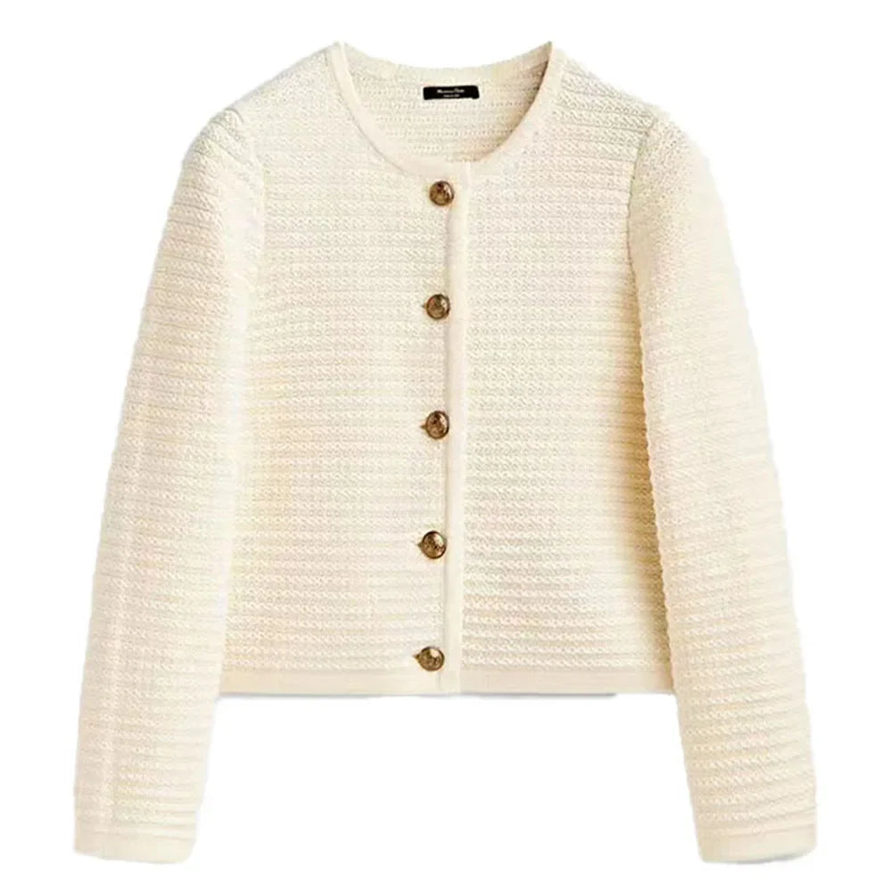 Women's Knitted Cardigan - Retro Long Sleeve Button Casual Top - SJB-DIAMOND ELITES